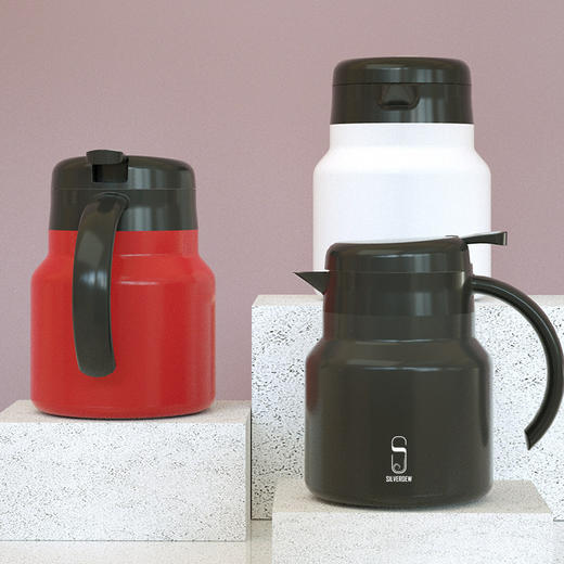 诗芙迪(SILVERDEW)不锈钢保温咖啡壶家用保温瓶大容量水壶800ml 商品图1