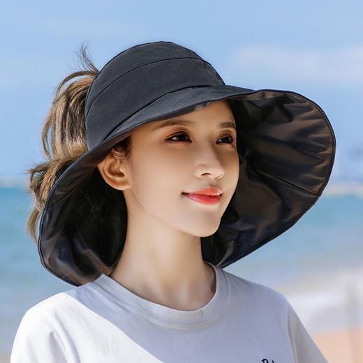 遮阳帽女夏季日系空顶大檐沿渔夫太阳帽韩版潮百搭紫外线防晒帽 商品图14