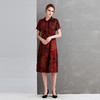 上海旗袍厂XT-21002-1真丝连衣裙 时尚香云纱中长裙 丝绸源产地 商品缩略图2