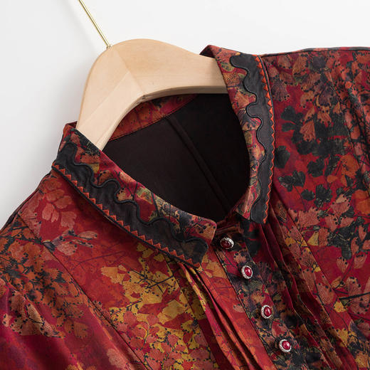 上海旗袍厂XT-21002-1真丝连衣裙 时尚香云纱中长裙 丝绸源产地 商品图3