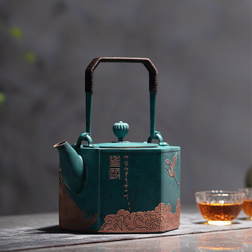 朱炳仁·铜丨瑞鹤凌云壶 商品图0