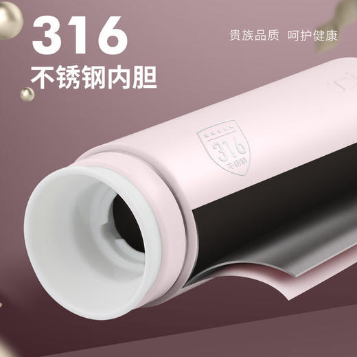 诗芙迪(SILVERDEW)清新保温杯女士水杯子小巧便携316不锈钢长效保温300ml 商品图1
