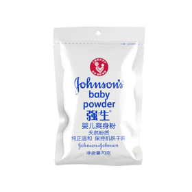 强生婴儿袋装爽身粉70g（20010379）【20010379】