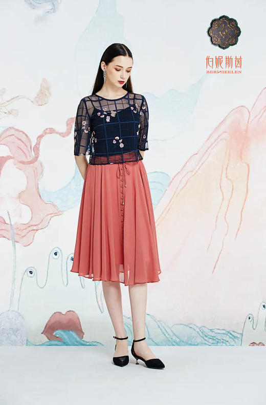 2B5981--、十样锦、祖母绿半裙（尺寸图不全）--秣驷芝田--《洛神赋》 商品图5