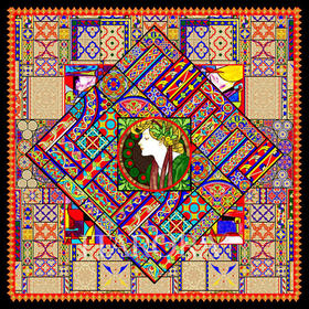 奥罗拉桑蚕丝巾/黎明之吻/90*90CM/B1-002/花色