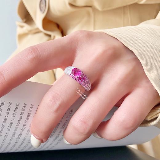 1.05克拉无烧粉蓝宝戒指 商品图4