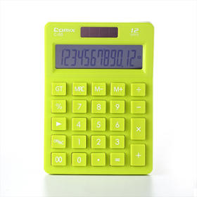 齐心办公计算器苹果时尚/C-6S/绿色办公用品学生用多功能