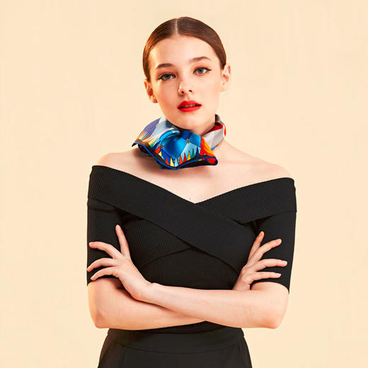 奥罗拉桑蚕丝巾/缘分天使/66*66CM/B2-010/花色 商品图4