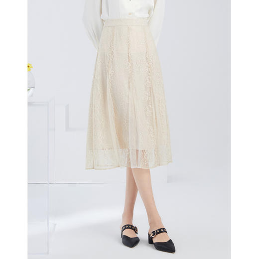 EITIE爱特爱夏季新款洋气法式优雅复古显瘦A版蕾丝镂空半身裙B2106704 商品图2