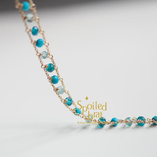 轨道系列蓝绿色宝石手链 商品图2