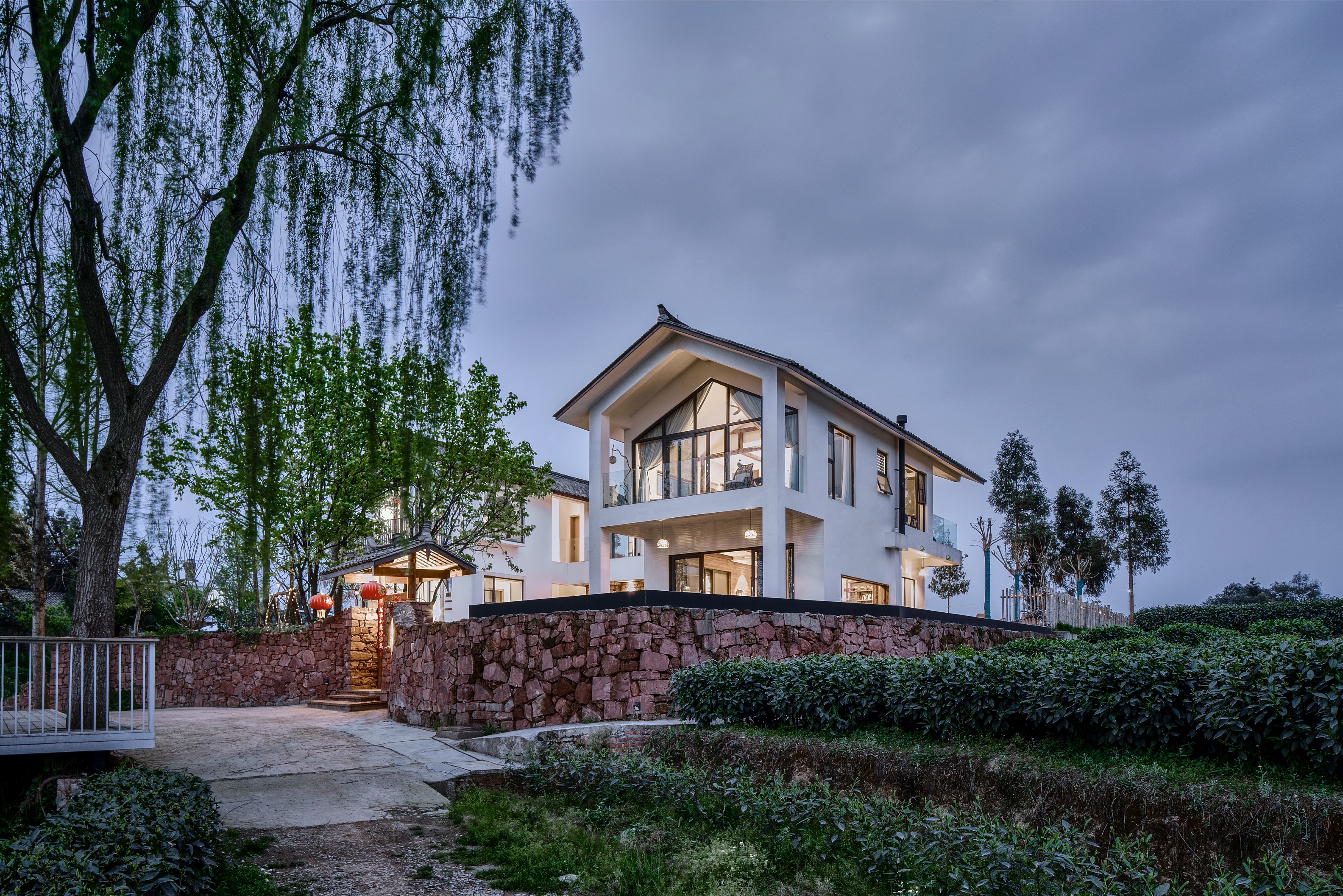 【雅安-007号院】3房/4房/5房/6房温泉私汤小院，万亩茶园梯田上，带地暖、儿童游玩，秋千、跷跷板，双床多，CSWS