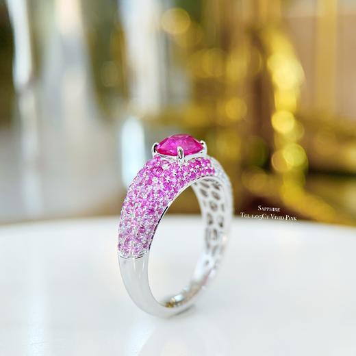 1.05克拉无烧粉蓝宝戒指 商品图1