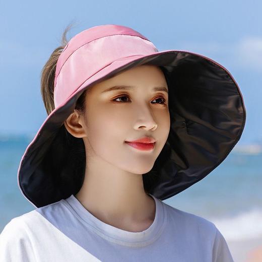遮阳帽女夏季日系空顶大檐沿渔夫太阳帽韩版潮百搭紫外线防晒帽 商品图11
