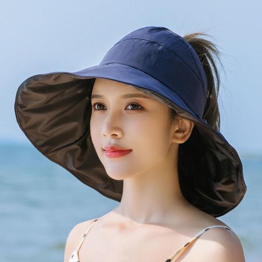 遮阳帽女夏季日系空顶大檐沿渔夫太阳帽韩版潮百搭紫外线防晒帽 商品图9