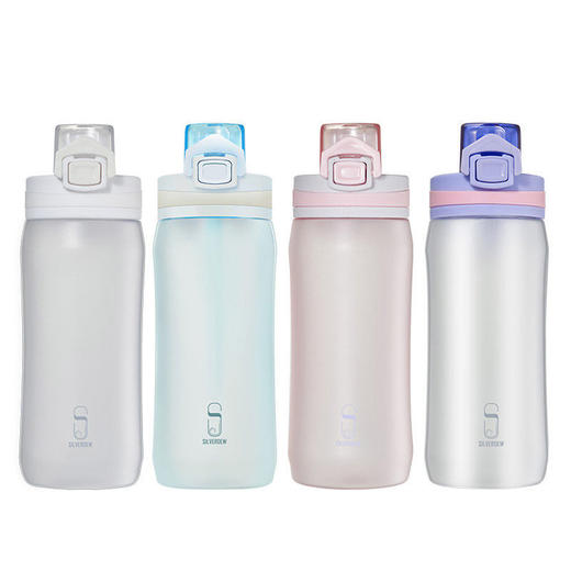 诗芙迪（SILVERDEW）Tritan水杯塑料水杯子女日式清新密封防漏便携带提手550ml 商品图4