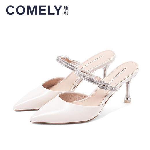 康莉2021夏季新款时尚水钻高跟包头凉鞋女百搭酒杯跟	KYQ12122DD01AT1/KYQ12122DK02AT1 商品图5