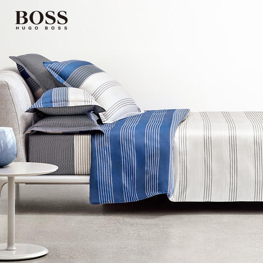 【Hugo Boss】全棉贡缎高端条纹床上用品四件套 SCRIPT 商品图0