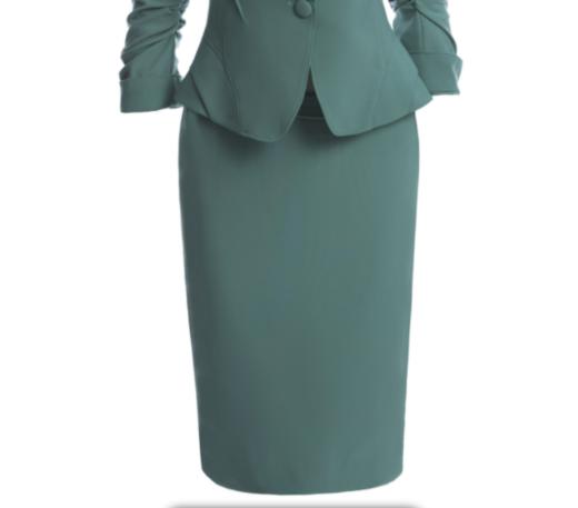 J8101912A颈袖添香时尚OL气质女正装西装工作服职业装套装裙J8101912A 商品图7