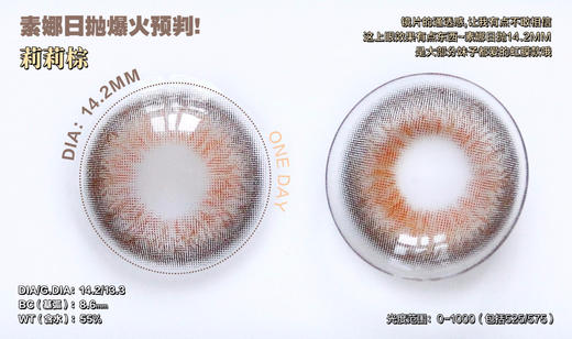 日抛 素娜 SUPERNATE莉莉棕 14.2 混血虹膜 着色13.3 商品图2