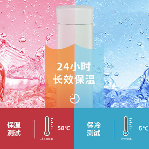 诗芙迪(SILVERDEW)清新保温杯女士水杯子小巧便携316不锈钢长效保温300ml 商品图2