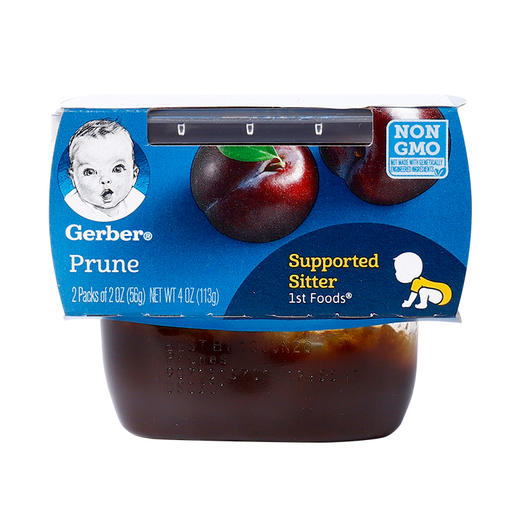 美国Gerber嘉宝 1阶段西梅果泥 56g *2 商品图0