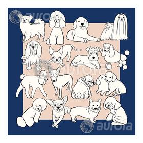 奥罗拉桑蚕丝巾/萌萌/B3-009