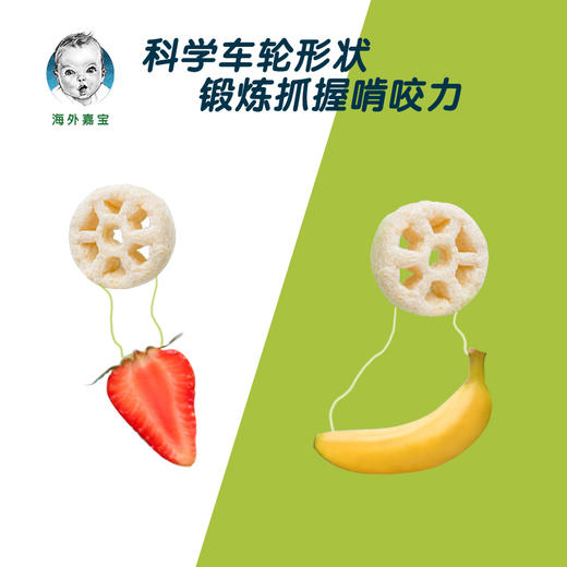 美国Gerber嘉宝 车轮泡芙 苹果味  42g 商品图3