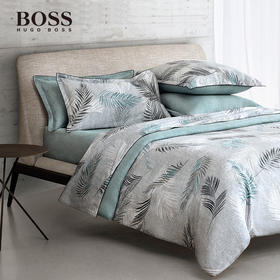 【Hugo Boss】全棉贡缎植物印花床上用品四件套床单RYAD