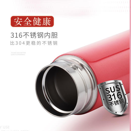 诗芙迪(SILVERDEW)保温杯男女水杯子大容量便携316不锈钢商务气质直身杯380ml 商品图4