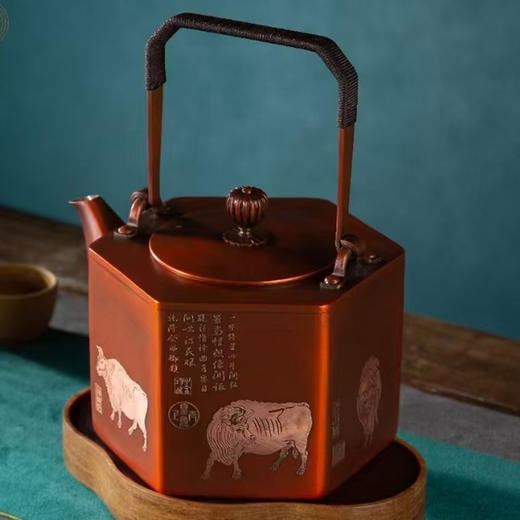 朱炳仁·铜丨五牛积福壶 商品图1