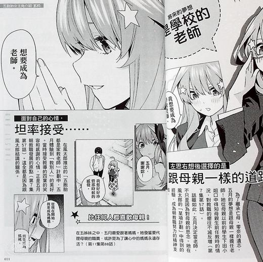预售 【中商原版】漫画 五等分的新娘角色设定资料书 五月 春场 葱 台版 东立 商品图7
