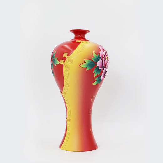 【非遗】云南彩陶-红色贵妃瓶 商品图1