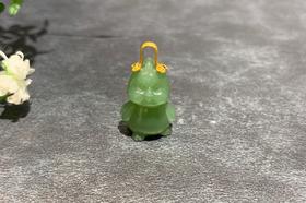 【御珠宫坊】金镶碧玉鸡吊坠