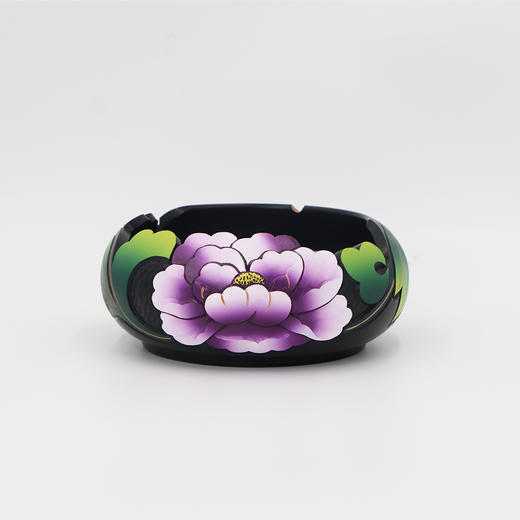 【非遗】云南彩陶-牡丹花烟灰缸 商品图2