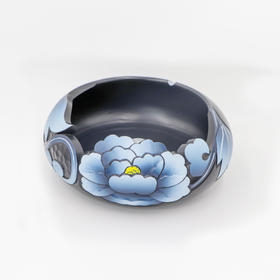 【非遗】云南彩陶-牡丹花烟灰缸