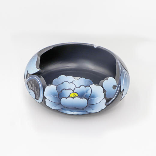 【非遗】云南彩陶-牡丹花烟灰缸 商品图0