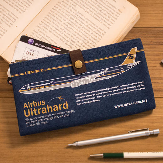 ultrahard双拉链笔袋系列蓝色班机 商品图1