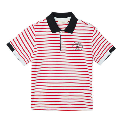 【纯棉条纹POLO衫】21年春夏童装条纹polo衫男童短袖薄款T恤 商品图6