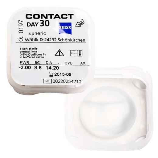 【透明月抛】德国Zeiss蔡司隐形近视眼镜月抛6片装水润透明进口高度数隐形眼镜1000度 商品图3