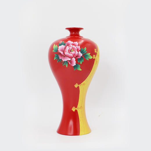 【非遗】云南彩陶-红色贵妃瓶 商品图2