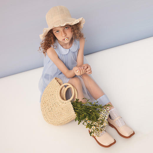 【无袖网纱裙】21年夏季新品童装娃娃领连衣裙女童网纱裙子 商品图3