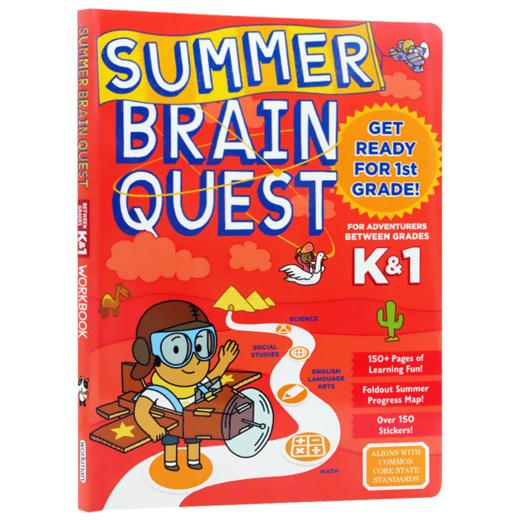 大脑任务暑期练习册 学龄前至一年级 英文原版 Summer Brain Quest Grades K&1 儿童个性化暑假学习任务地图 英文版进口英语书 商品图3