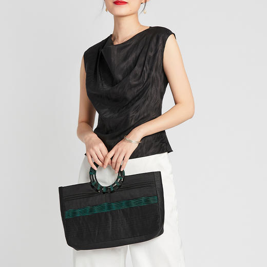 TANGY Collection/天意精品2021年春夏新品国潮东方风编织莨绸包包 商品图2