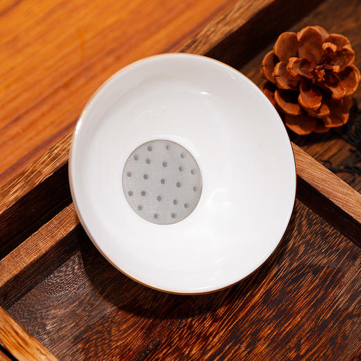 正山堂 描金茶漏 过滤分离两件套茶滤 茶具 商品图2