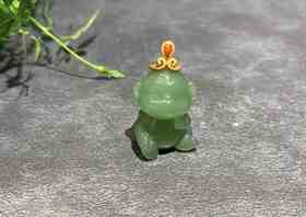 【御珠宫坊】金镶碧玉猴吊坠