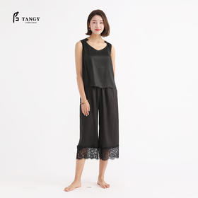 TANGY Collection/天意精品春秋新品桑蚕丝莨绸家居服绸缎背心
