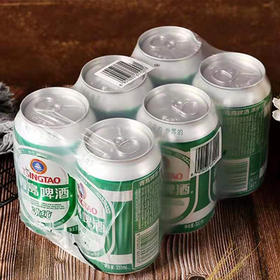 【14.5元/包】青岛听装冰纯啤酒330ml*6罐（050100802）