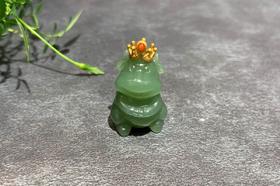 【御珠宫坊】金镶碧玉牛吊坠