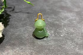 【御珠宫坊】金镶碧玉蛇吊坠