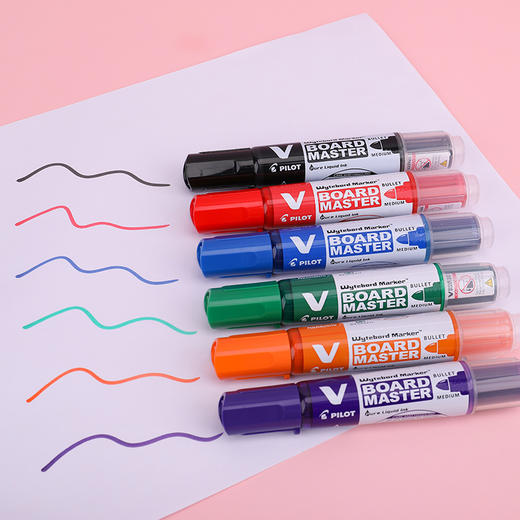 百乐V直液式-大容量墨液白板笔WBMAVBM-M易擦快干会议教学办公 商品图2